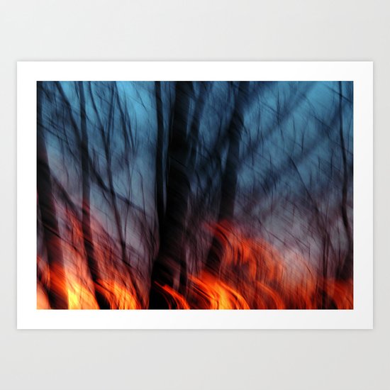 Out of the Blue into the Fire #II Art Print