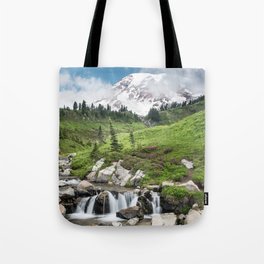 Mt. Rainier, Edith Creek, Scenic Landscape, National Park Tote Bag