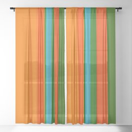 VIVID ART-DECO PATTERN Sheer Curtain