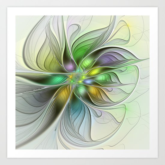 Colors Make My Day, Abstract Fractal Art Art Print