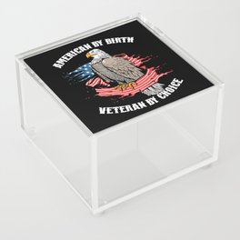 American By Birth Veteran By Choice Acrylic Box