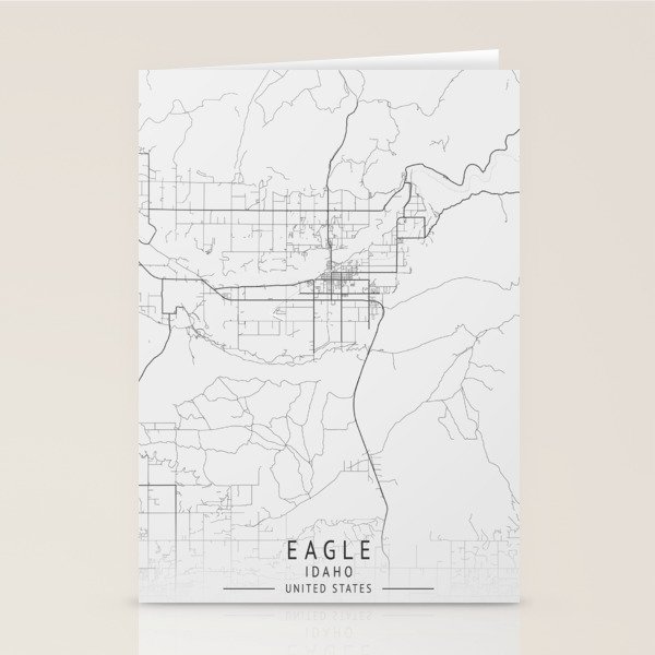 Eagle Idaho city map Stationery Cards by Serenity by Alex Society6