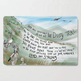 Army Veterans Fight Song in Watercolor Sketch Cutting Board