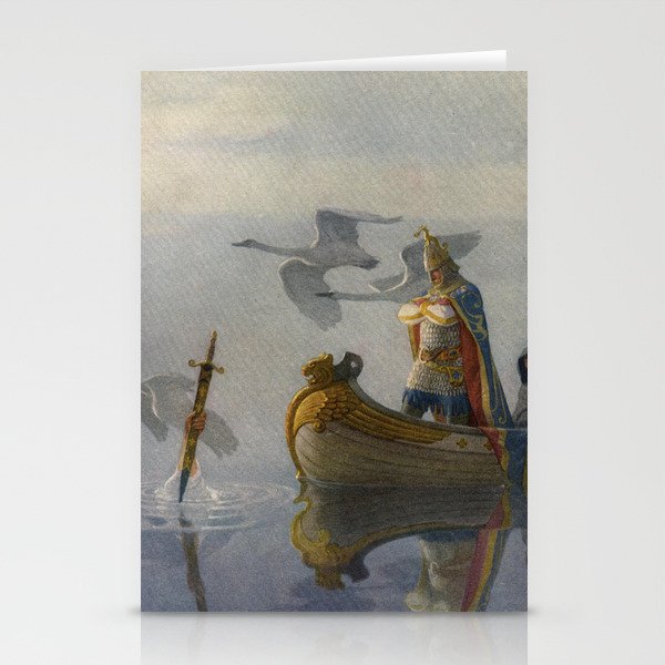King Arthur and Excalibur Stationery Cards