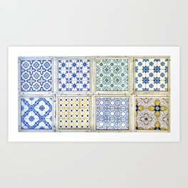 Portuguese Tile Art Print | Blueandwhite, Portuguese, Portuguesetile, Coastal, Tile, Photo, Portugal 