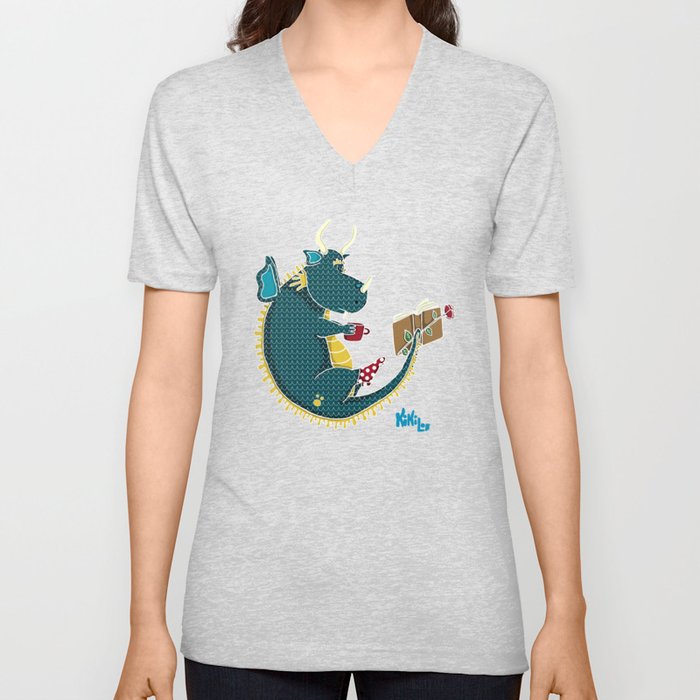 Sant Jordi Dragon V Neck T Shirt