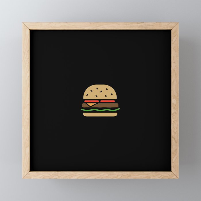 Hamburger Framed Mini Art Print