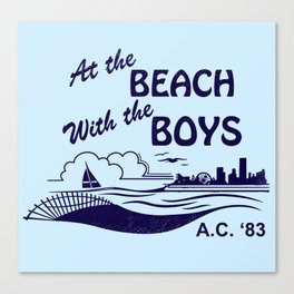 At the Beach with the Boys Canvas Print