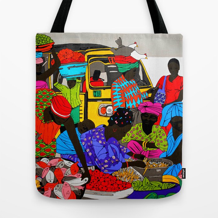 african market 1 Tote Bag