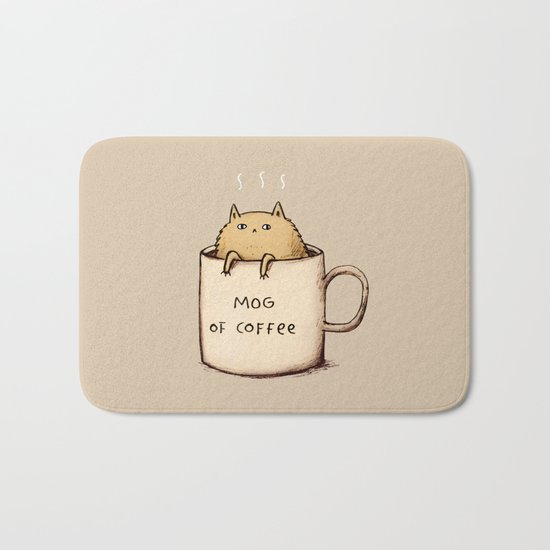Mog of Coffee Bath Mat