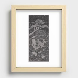 Puffy Owls Recessed Framed Print