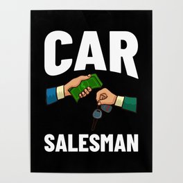 Used Car Salesman Auto Seller Dealership Poster