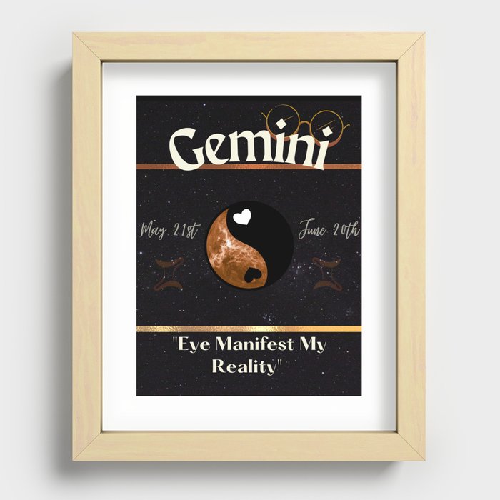 Gemini Affirmation Recessed Framed Print