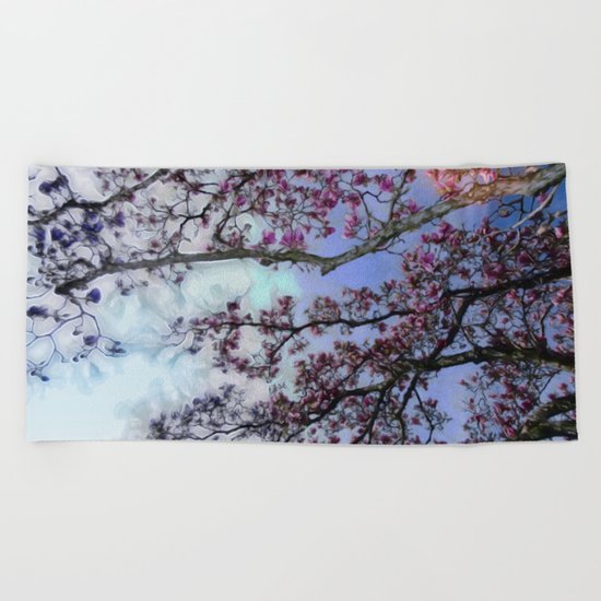 Cherry Blossoms II Beach Towel