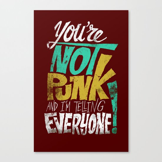 Not Punk Canvas Print