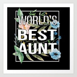 Aunt Spring Flowers Pregnant Godmother Floral Art Print | Graphicdesign, Best Aunt, Floral, Aunt, Floristry, Flowers, Spring, Gifts For Aunt, Godmother, Gift Idea 