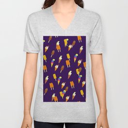 Ice Cream Cones and Popsicles V Neck T Shirt