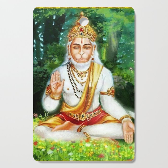 Lord Hanuman In Forest Painting Cutting Board