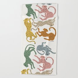 Rainbow Cheetah Beach Towel