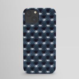 Faux Midnight Leather Buttoned iPhone Case