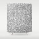 Purple Pink Ombre Glitter Sparkles Shower Curtain By