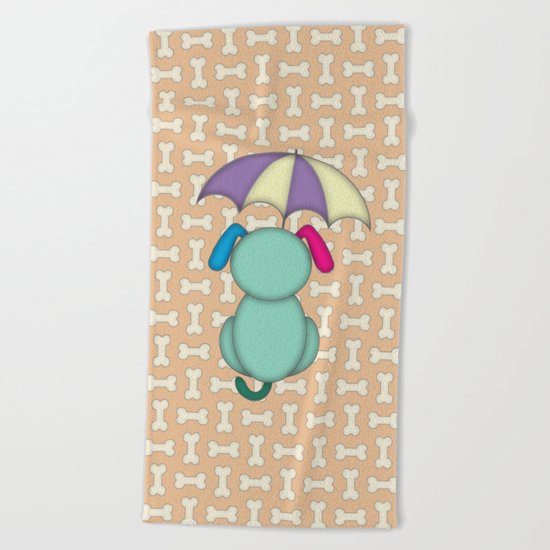 It's raining bones! Beach Towel