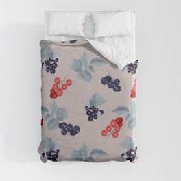 Currants Pattern with leaves Duvet Cover