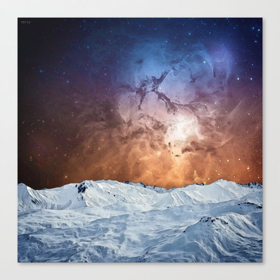 Cosmic Winter Landscape Canvas Print