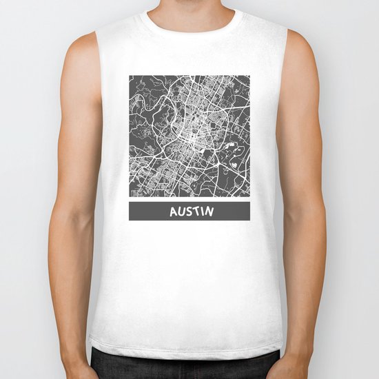 Austin map Biker Tank