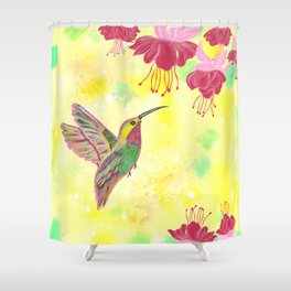 Humming Bird Tropical  Shower Curtain