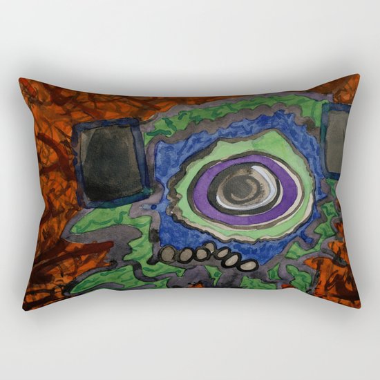 Paradise within blazing Flames Rectangular Pillow