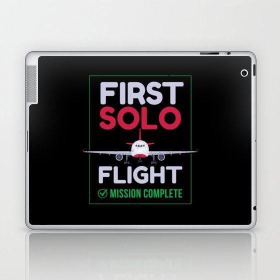 First Solo Flight Airplane First Flight Laptop & iPad Skin