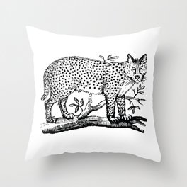 Vintage Cheetah Print Throw Pillow