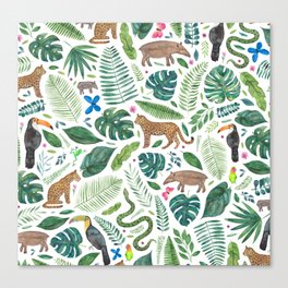 Jungle/Tropical Pattern Canvas Print