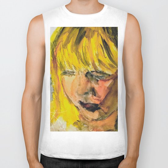 Girl on the beach Biker Tank