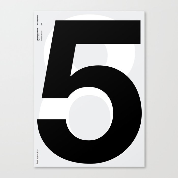 Helvetica Poster Nº5 by empatia Canvas Print