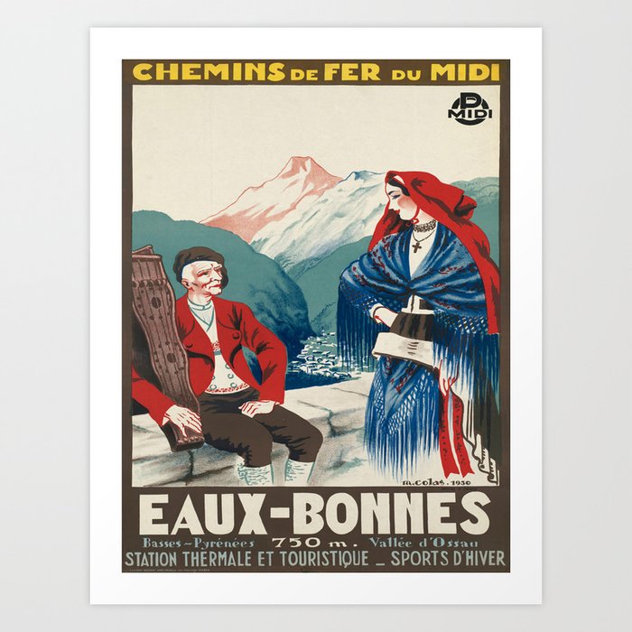 Vintage picture - France Art Print