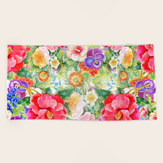 FLOWERS XI Beach Towel