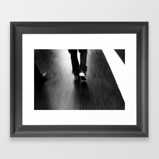 Street Walking Framed Art Print