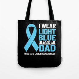 Prostate Cancer Blue Ribbon Survivor Awareness Tote Bag