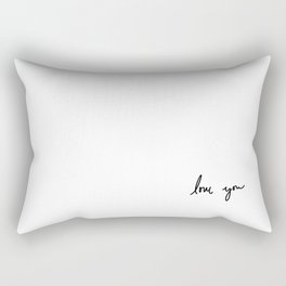 Love You Script Rectangular Pillow
