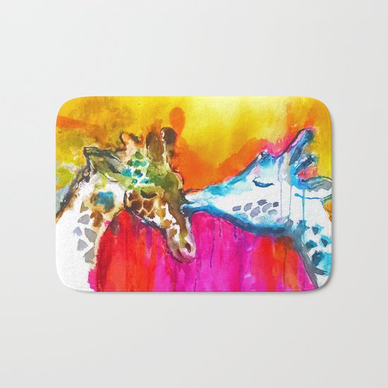 Giraffe Kiss Bath Mat