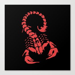 Scorpion Red Canvas Print