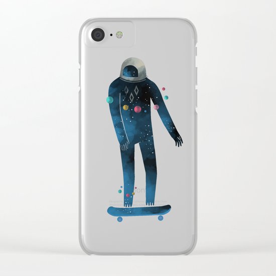 Skate/Space Clear iPhone Case