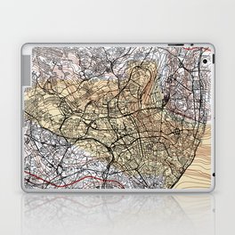 Lisbon - Portugal - Map Drawing Laptop Skin