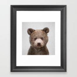 Baby Bear - Colorful Framed Art Print