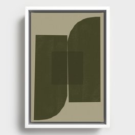 Green Paper Cut No2. Framed Canvas