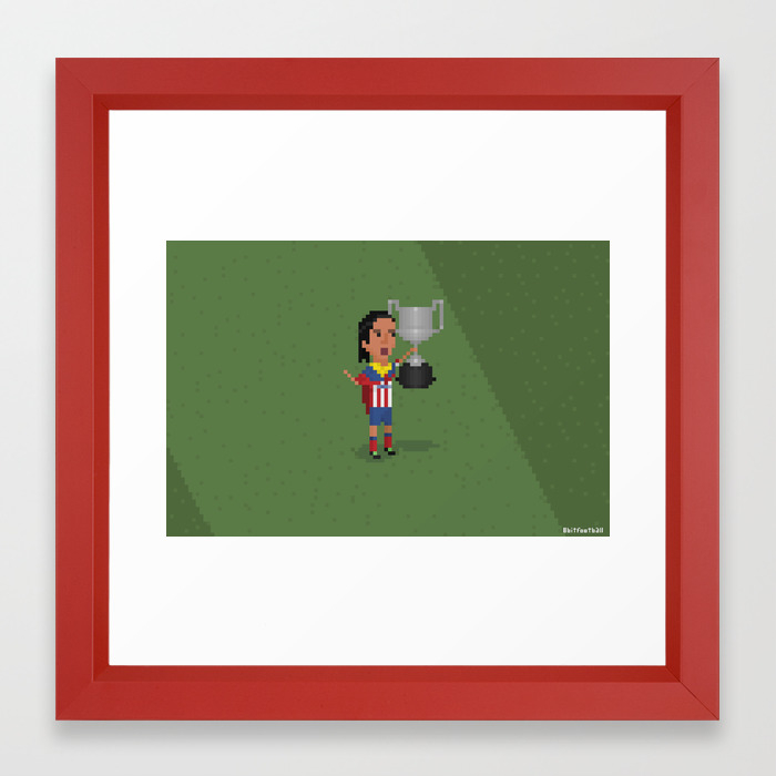 Atletico De Madrid Wins Copa Del Rey Framed Art Print By 8bitfootball Society6