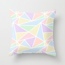 Abstract Geometric Triangles, Pale Pastels Throw Pillow