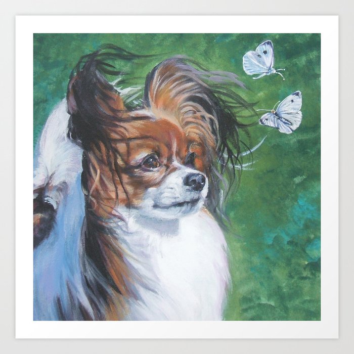 Papillon dog art hotsell